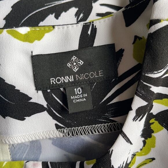 Ronni Nicole 2 Tone Leaf Prada Twill Sheath Dress - Picture 9 of 13